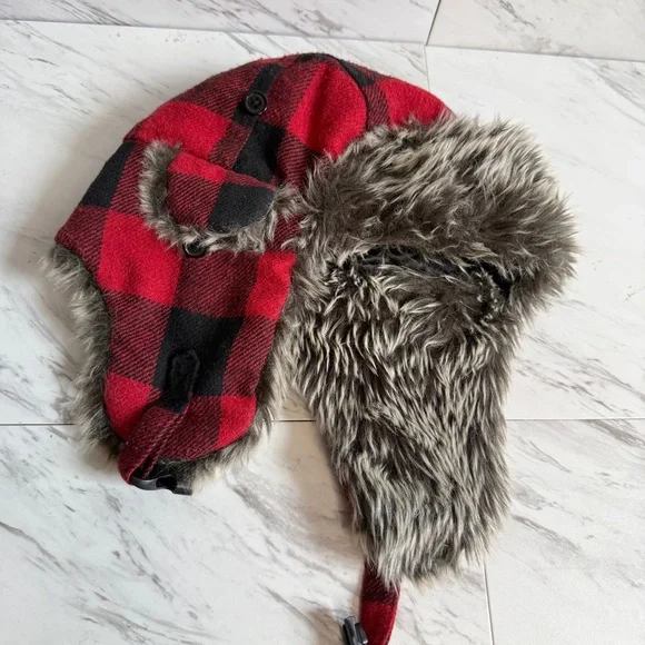Lids Buffalo Plaid Faux Fur Trapper Hat - Picture 2 of 5